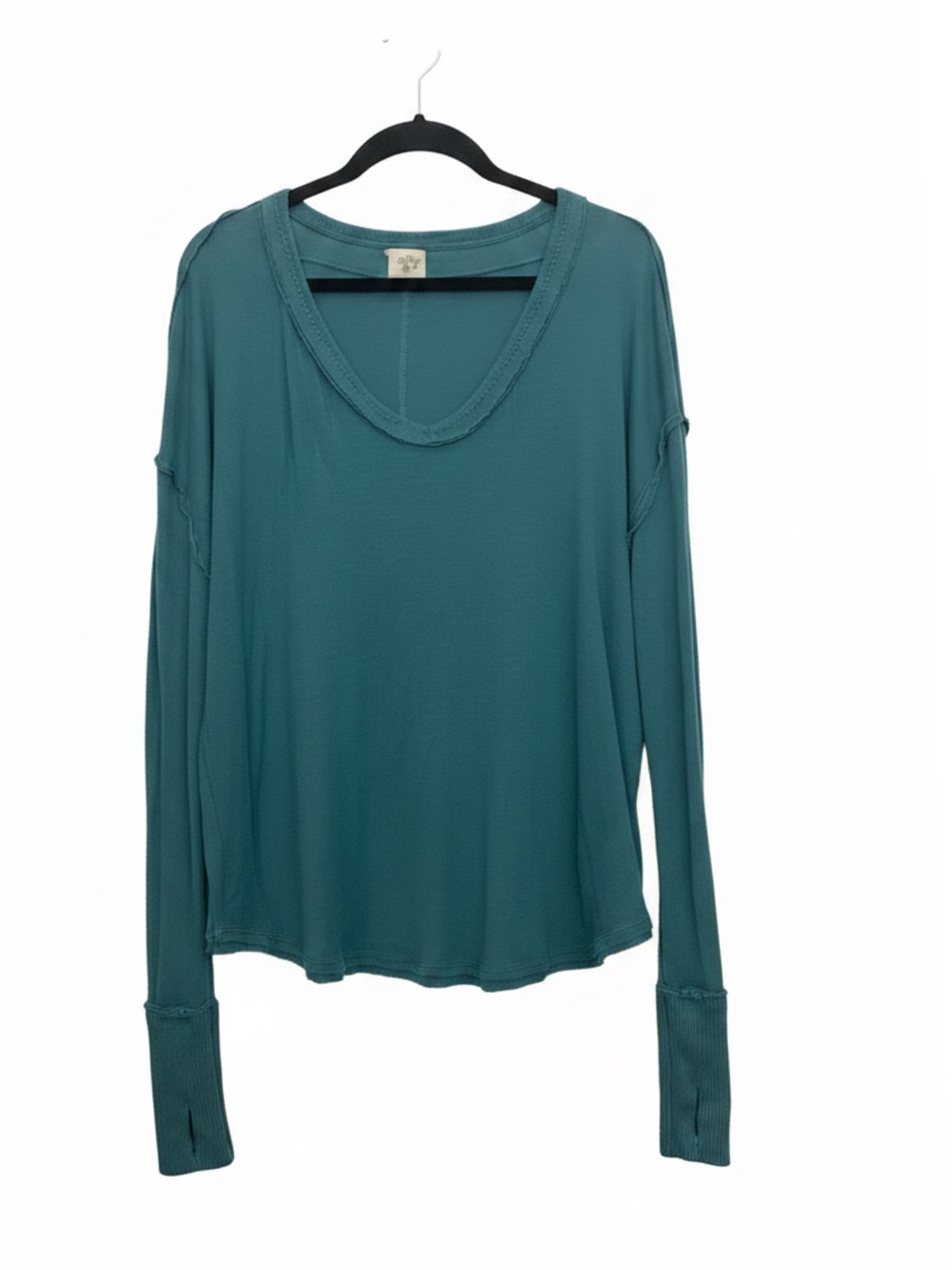FP We The Free Ribbed Top • Like New Condition • (oversized) 28" p2p, 28" length - Picture 3 of 4